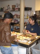 Amber & Diana peeling Apples